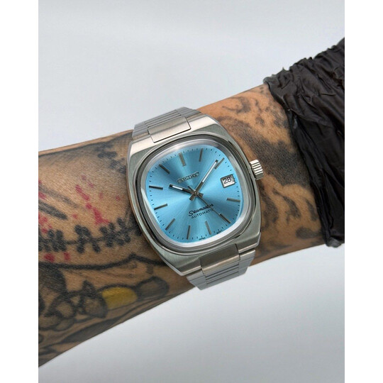 Custom Seiko Mod • Sunburst Baby Blue Seamaster TV• 38mm